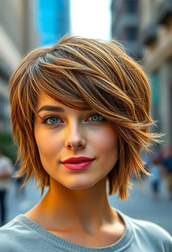 casual textured multi length haircut