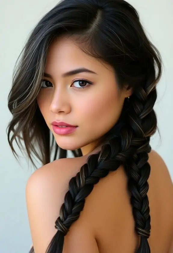 elegant cascading braided hairstyle