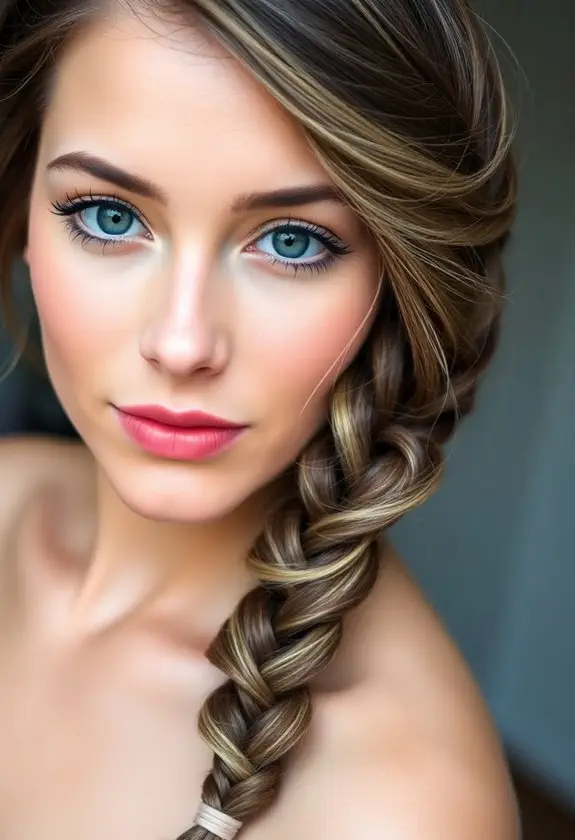 elegant hairstyle with braids