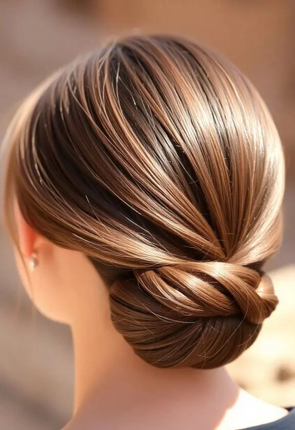 elegant polished hairstyle bun