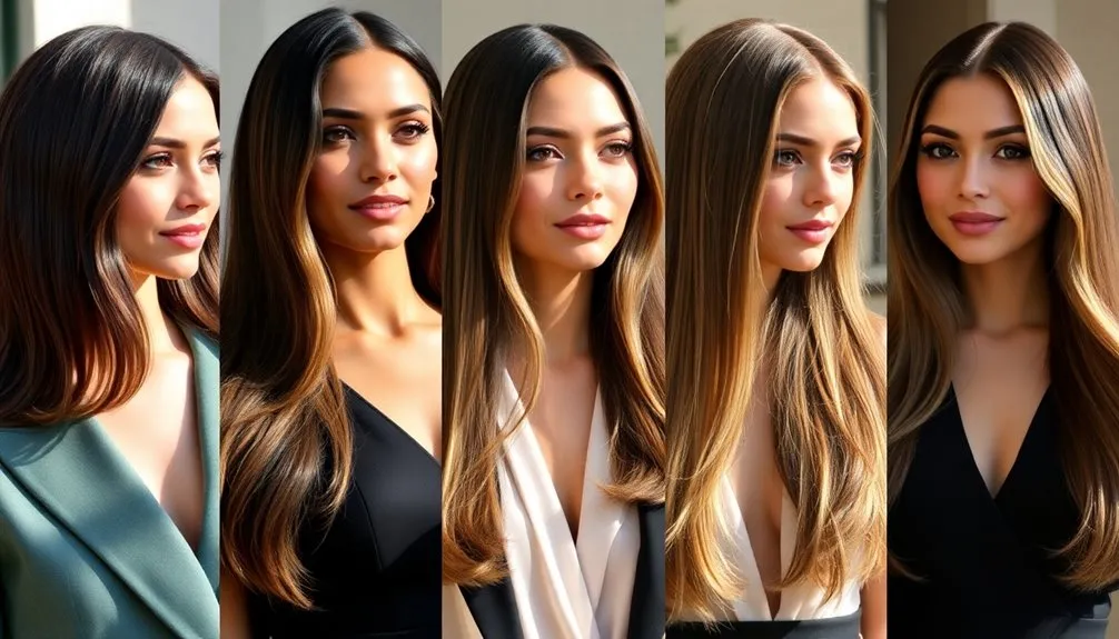 elegant straight hair styles