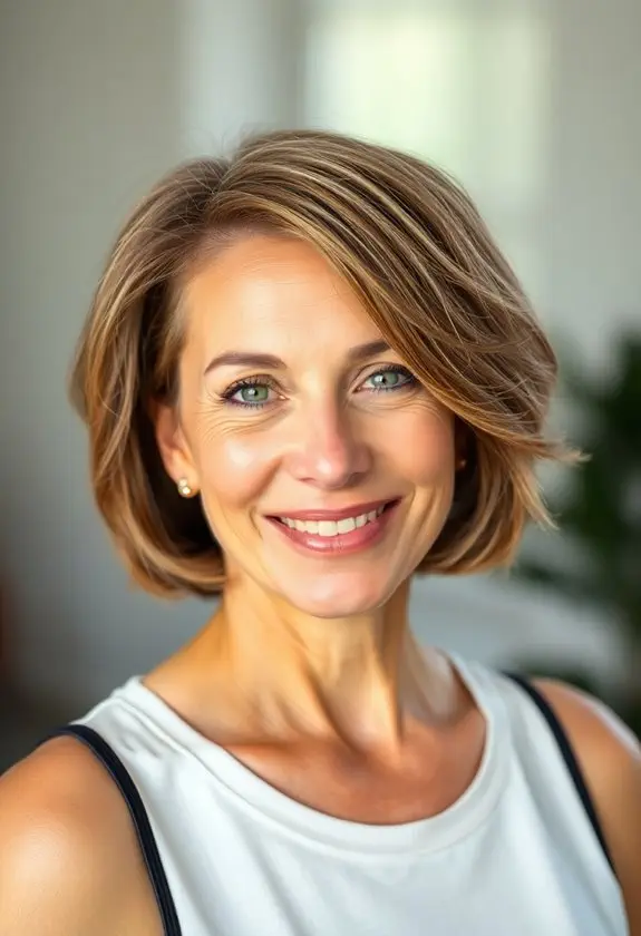 face framing layered short cut