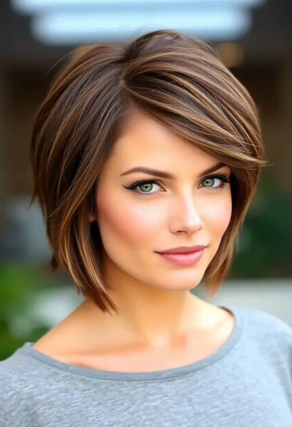 face framing short hairstyle