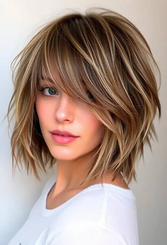 feathery layered shag haircut