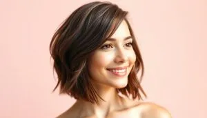 flattering short cuts for round faces