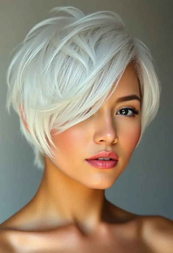 frosty layered pixie haircut