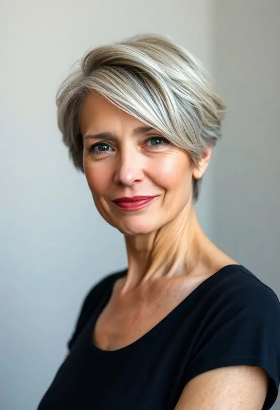 layered asymmetrical short haircut