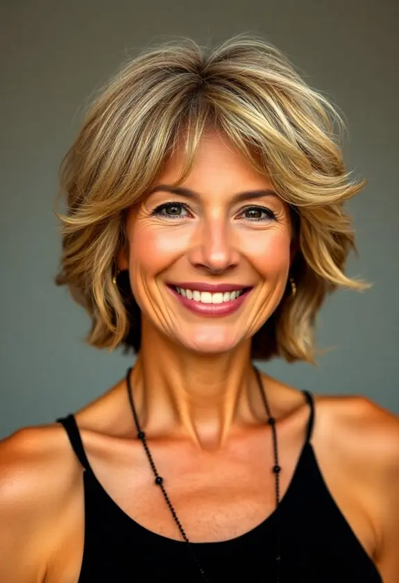 layered haircut with movement