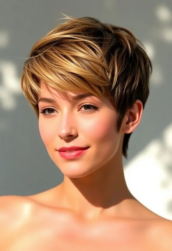 layered pixie with elevation