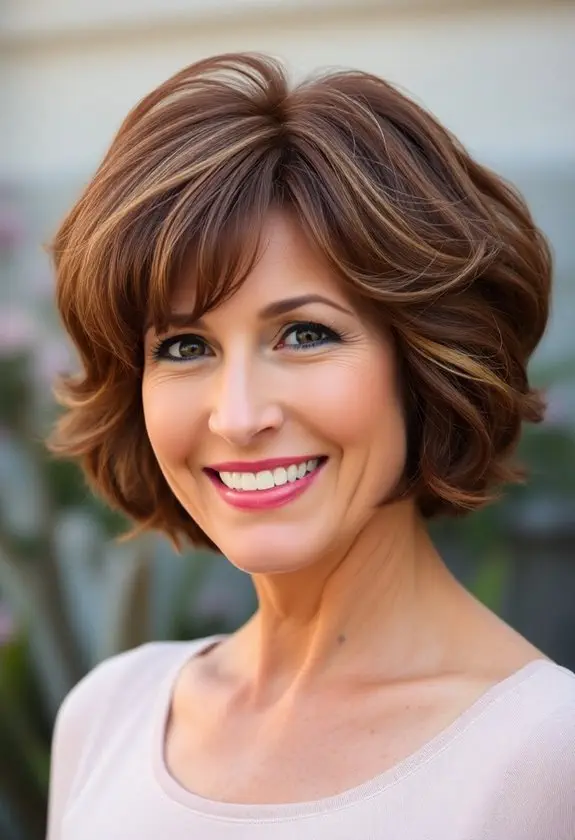 layered voluminous short bob