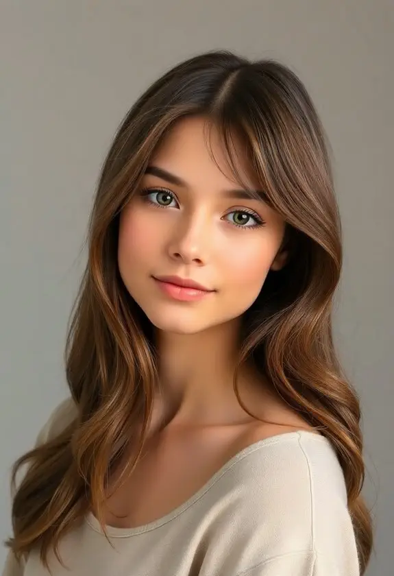 long side swept bangs