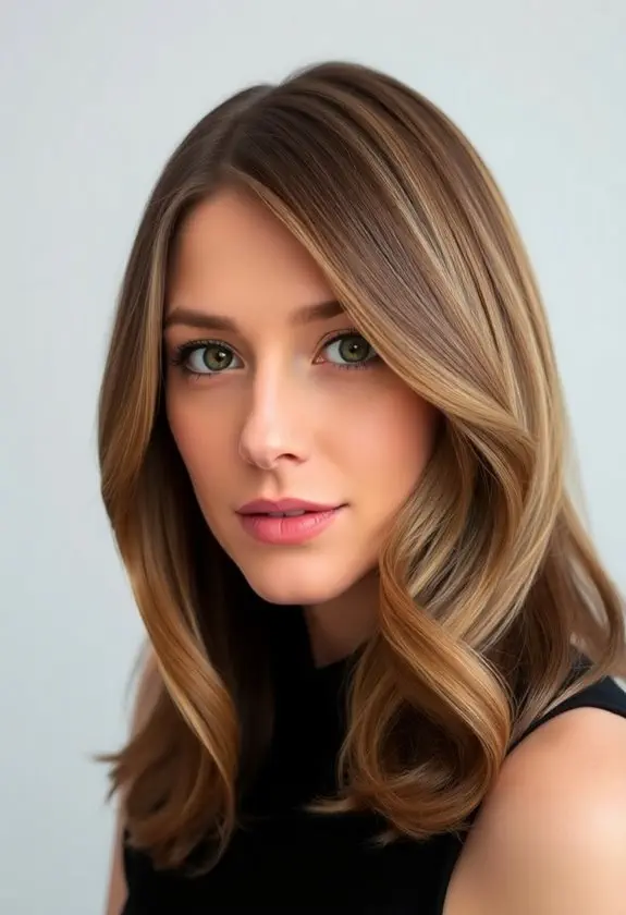 side parted layered hairstyle