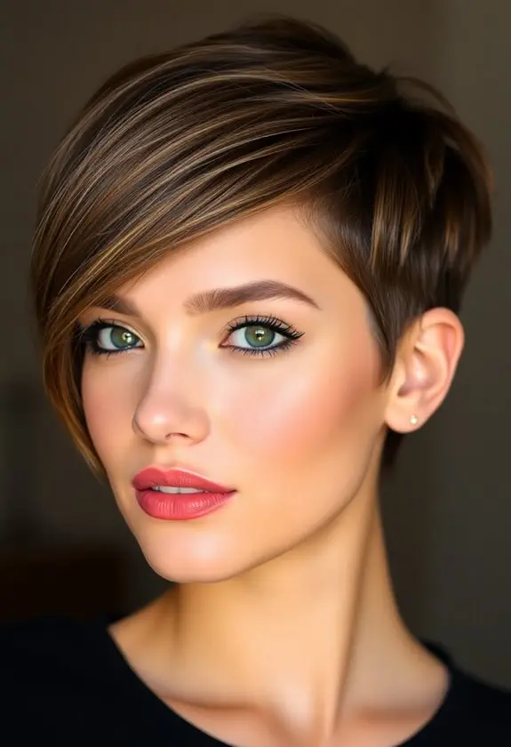 stylish uneven hairdo choice