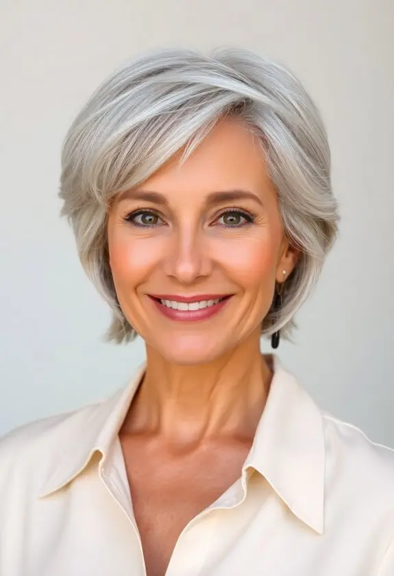 textured side swept hairstyle