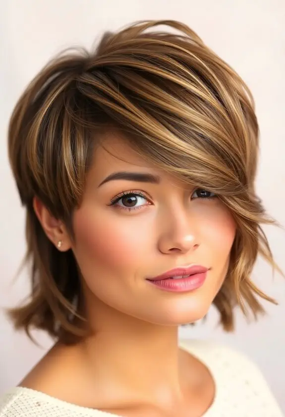voluminous feathered pixie hairstyle