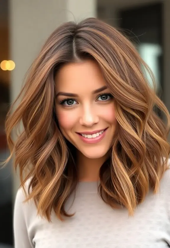 voluminous side parted bob