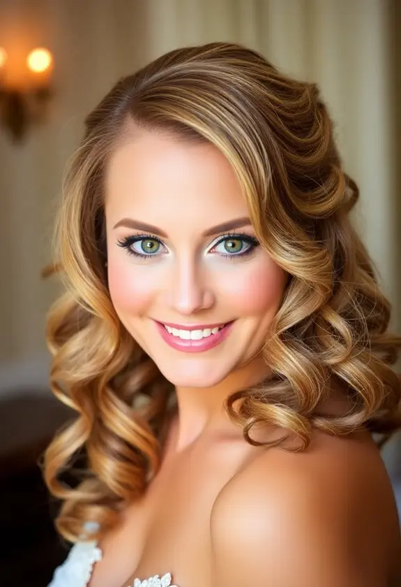 voluminous soft curly hairstyle