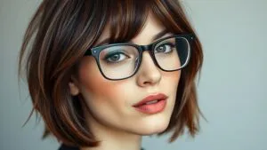 chic short hairstyles for glasses