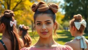 trendy bow hairstyles 2025