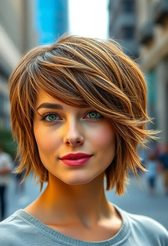 casual textured multi length haircut