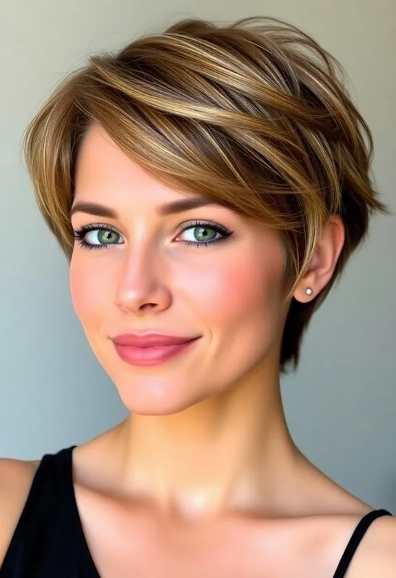 chic short hairstyle feminine