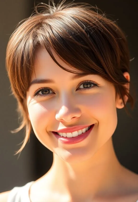 chic side swept fringe haircut