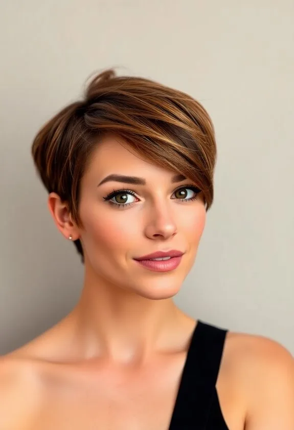 chic textured short hairstyle