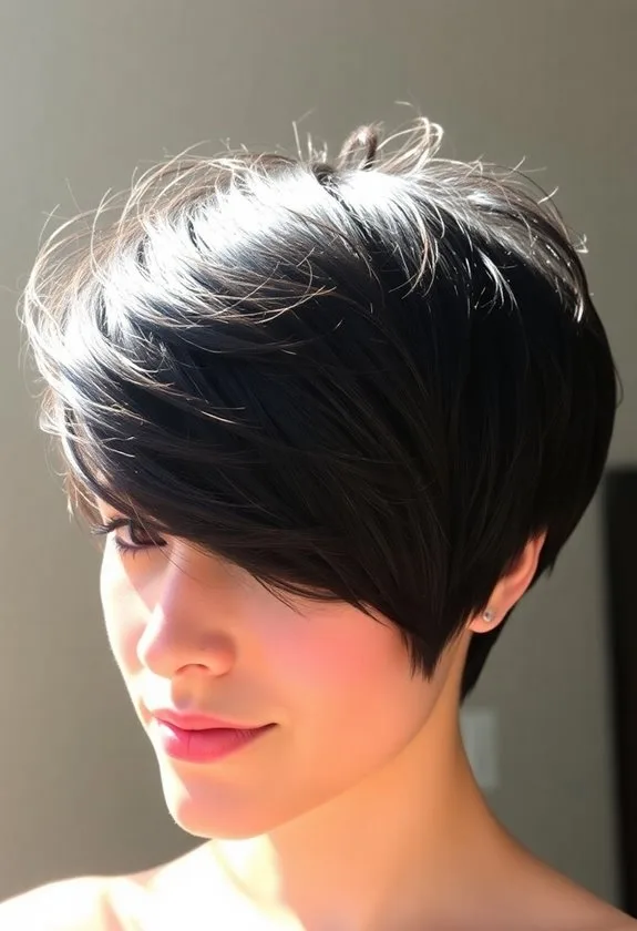 choppy short haircut style
