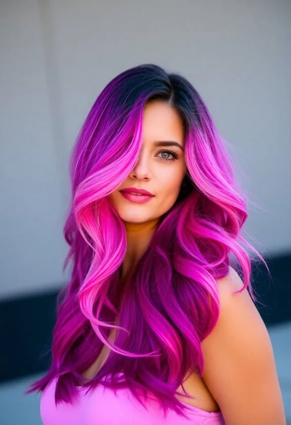 colorful hair transformation style