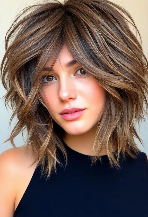 dynamic short shag hairstyle