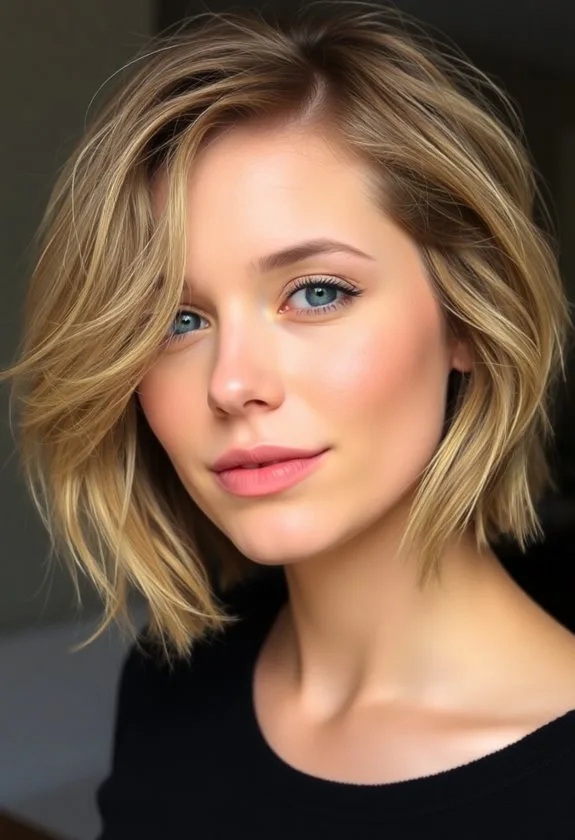 dynamic textured bob hairstyle