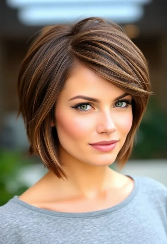 face framing short hairstyle