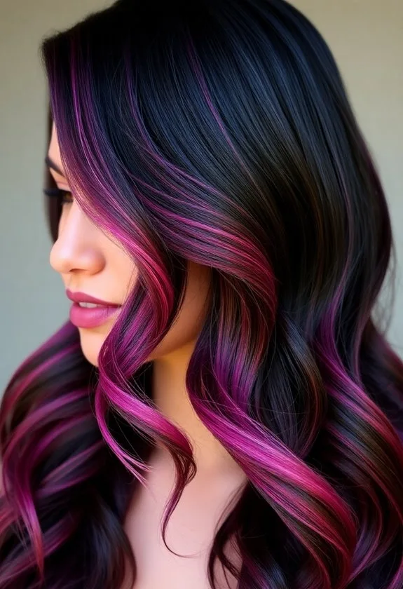 from dark to pink