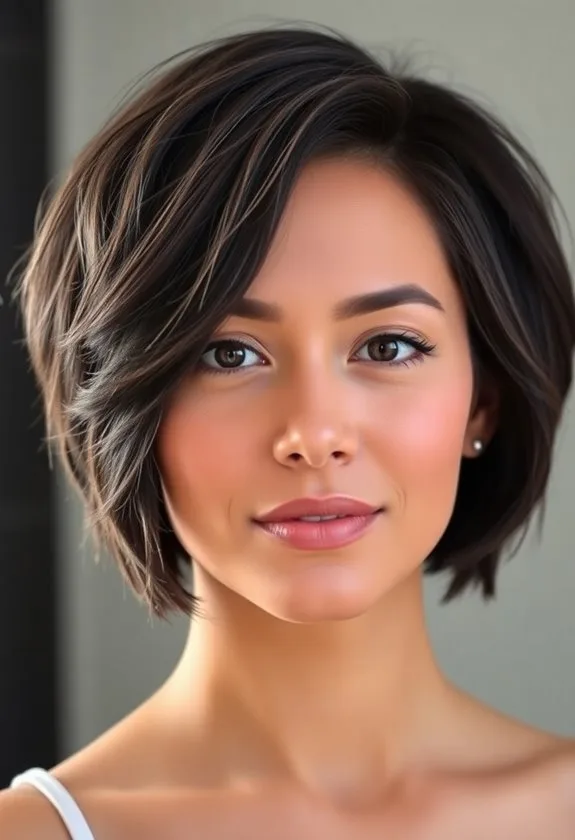layered bob haircut style