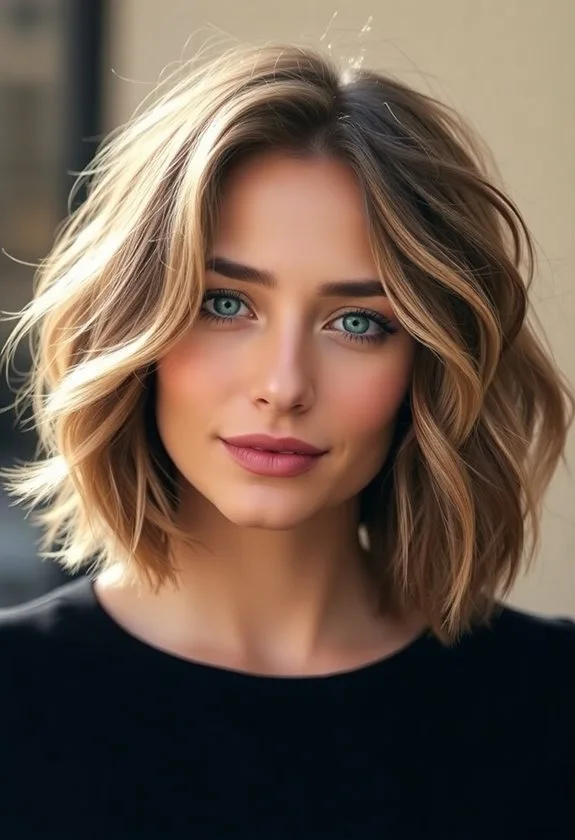 layered hairstyle with volume