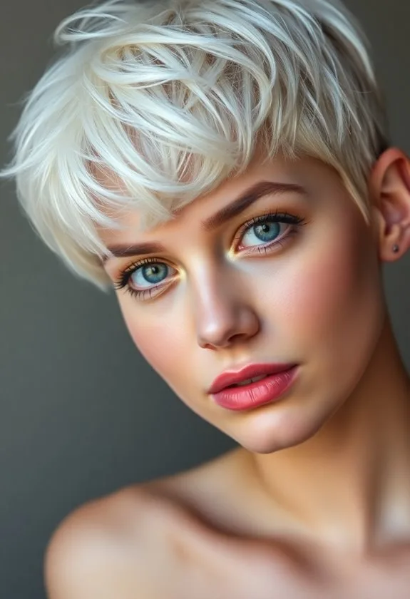 layered ice white pixie
