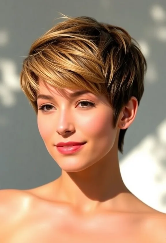 layered pixie with elevation