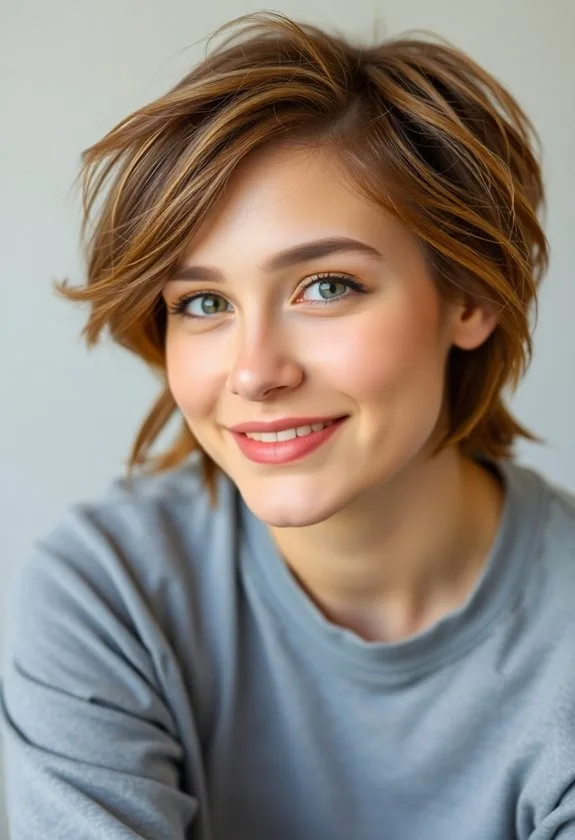 messy short hairstyle style