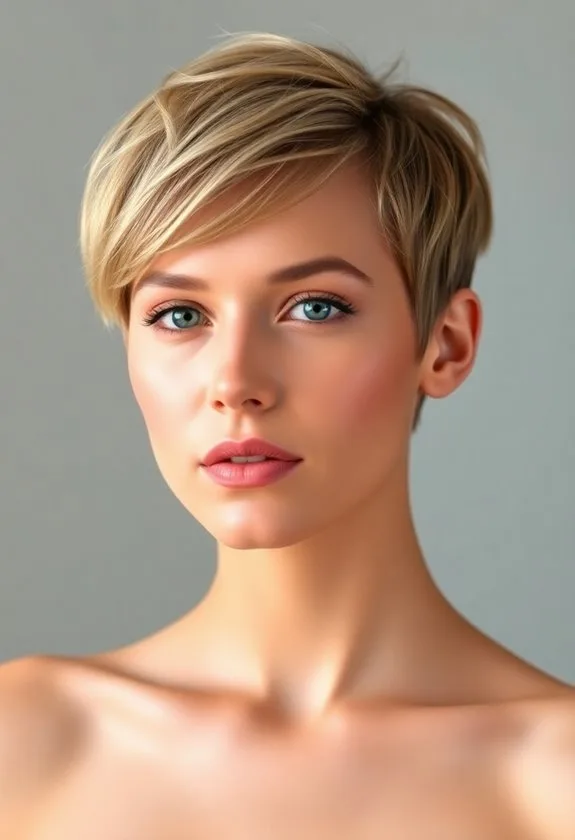 short hairstyle with gradient