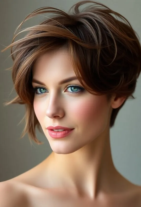 stylish feathered hairstyle choice
