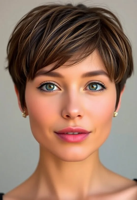 textured choppy crop hairstyle