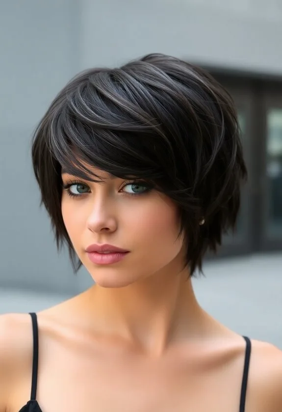 textured choppy cropped hairstyle