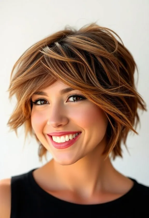 textured feathered pixie