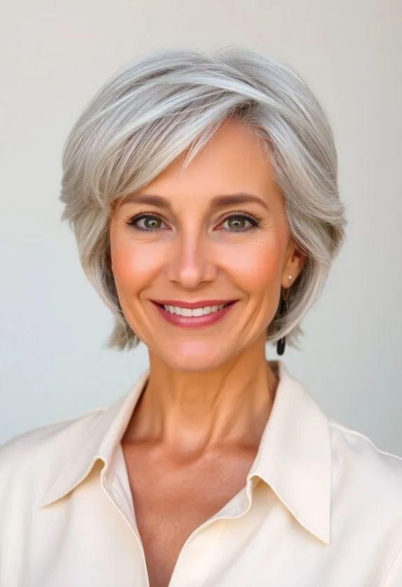 textured side swept hairstyle