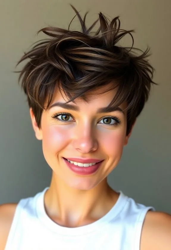 textured spiky pixie undercut