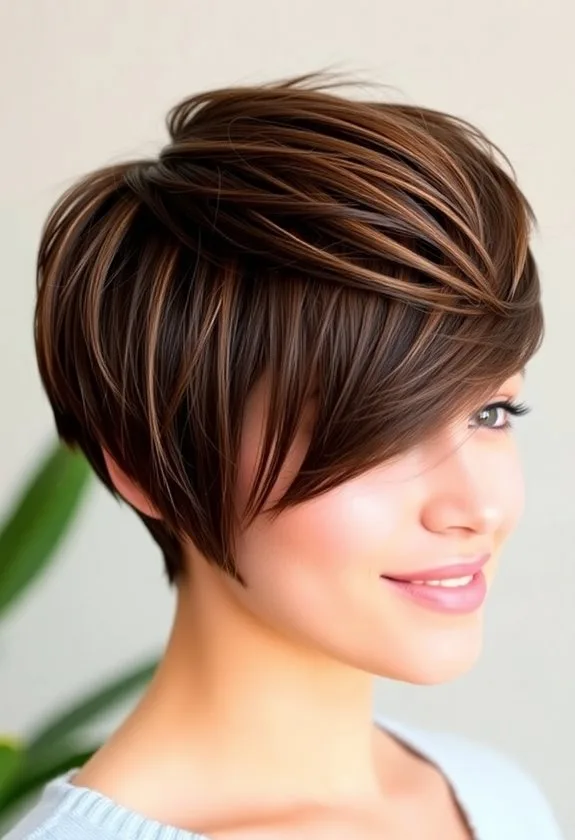 textured tapered pixie cut