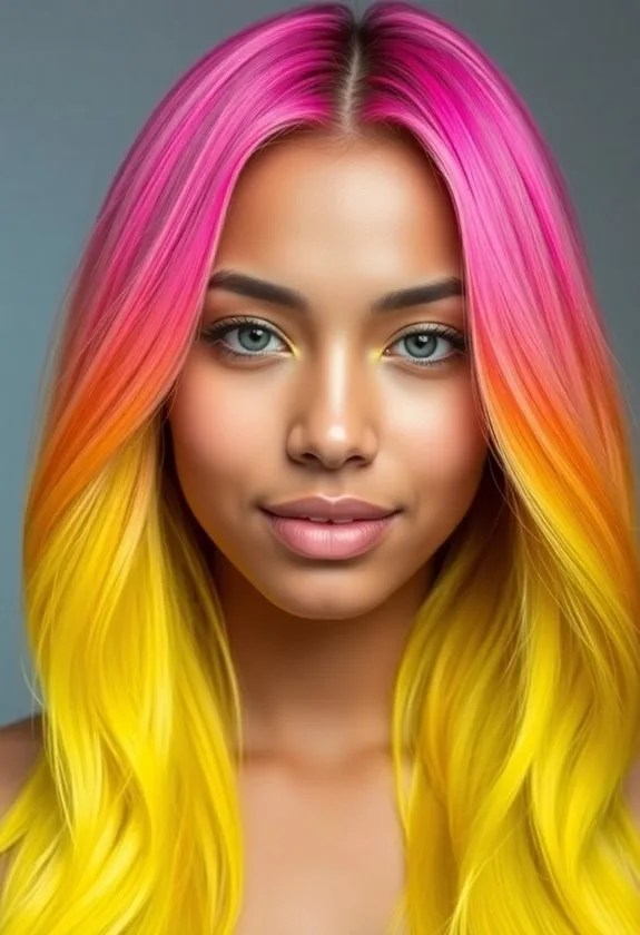 vibrant color transition blend