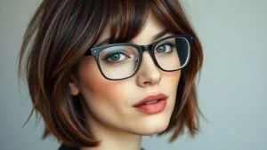 chic short hairstyles for glasses